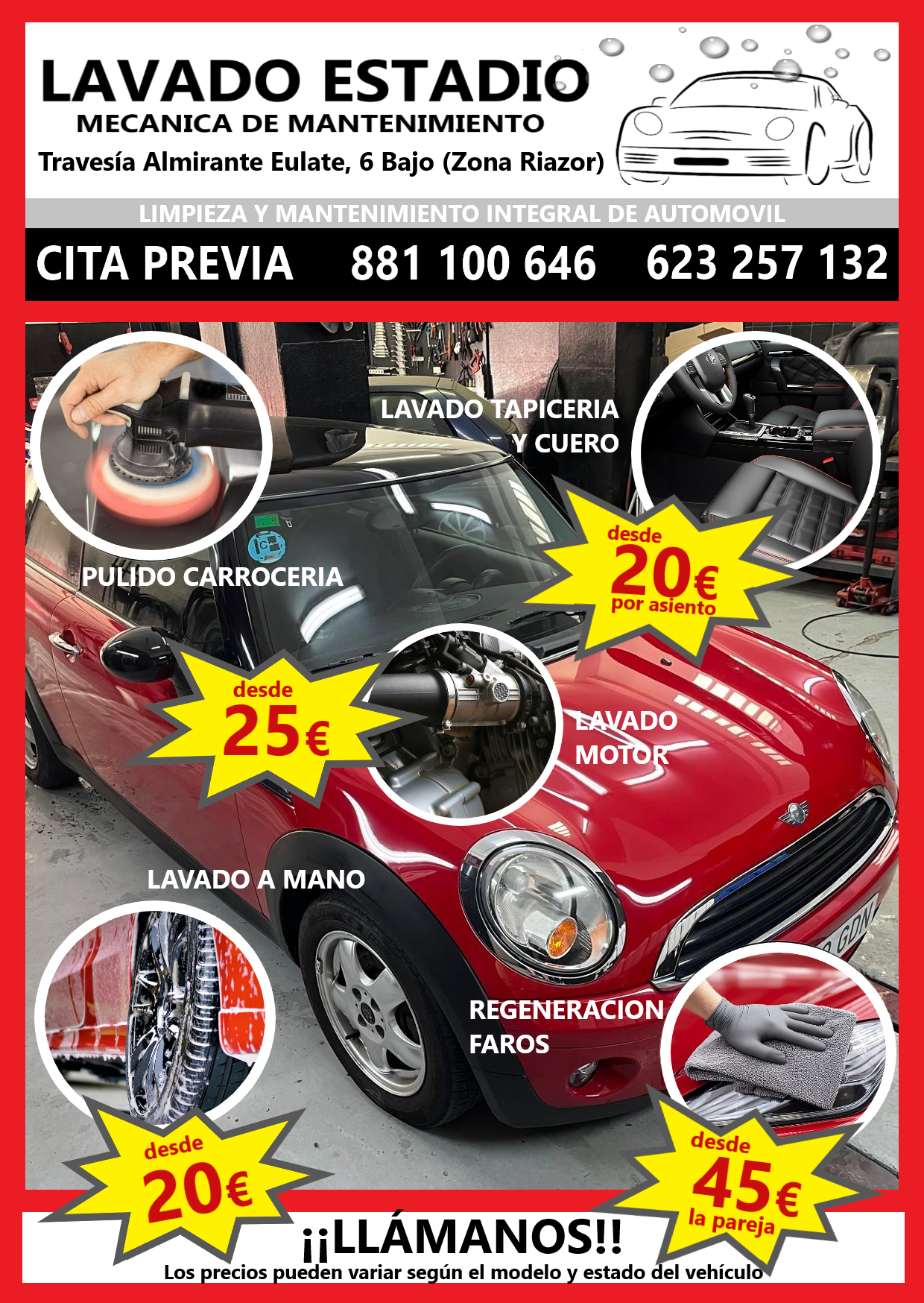 LAVADO ESTADIO FLAYER ANVERSO LANZAMIENTO